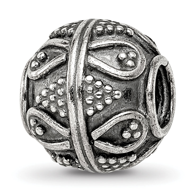 Sterling Silver Reflections Decorative Bali Bead Size: 10.91MM X 10MM