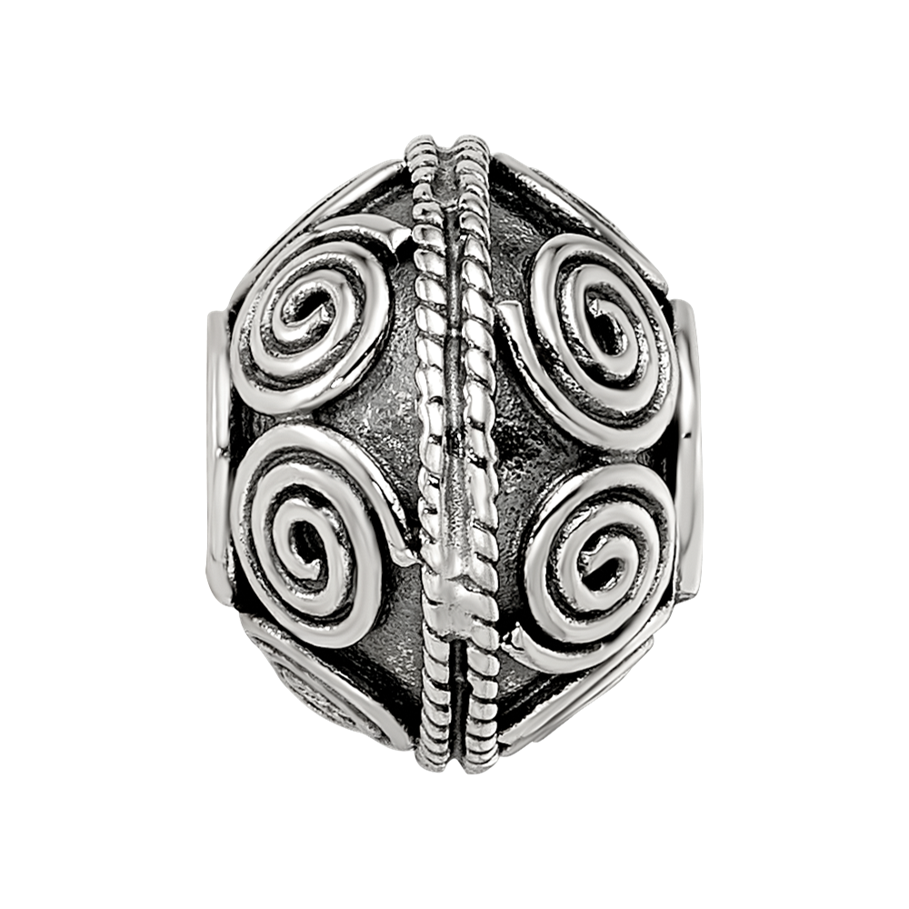 Sterling Silver Reflections Decorative Bali Bead