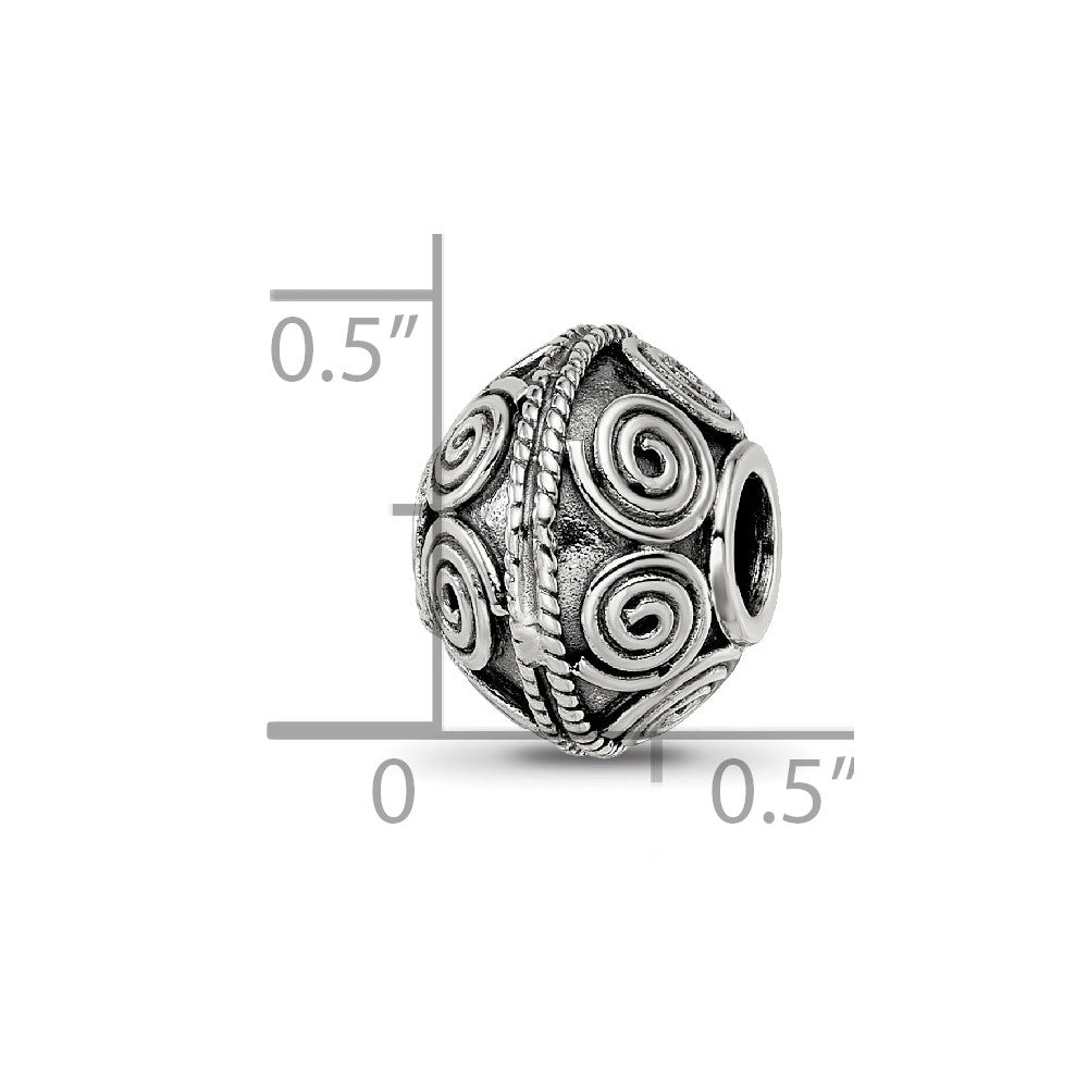 Sterling Silver Reflections Decorative Bali Bead