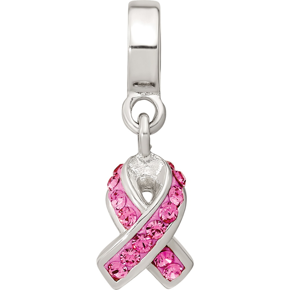 Sterling Silver Reflections Preciosa Crystal Awareness Dangle Bead