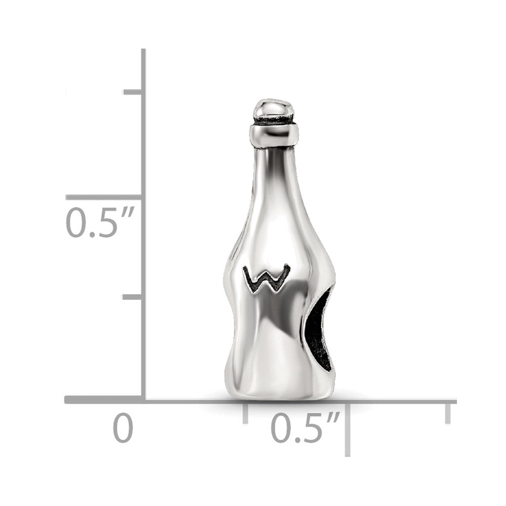 Sterling Silver Reflections Wine/Champagne Bottle Bead