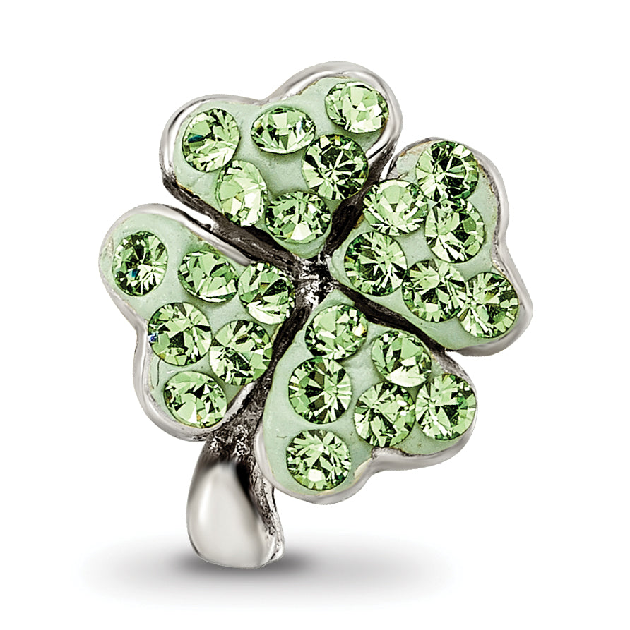 Sterling Silver Reflections Light Green Preciosa Crystal Clover Bead Size: 11.82MM X 9.09MM