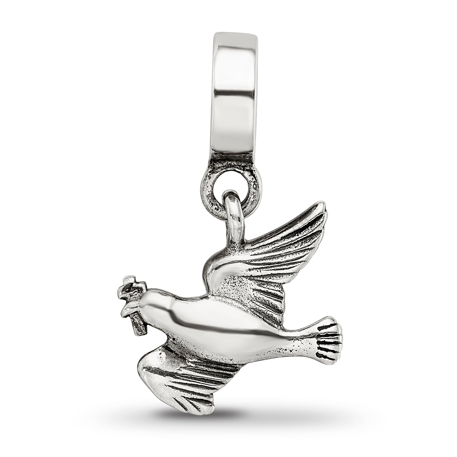 Sterling Silver Reflections Dove Dangle Bead Size: 19.09MM X 11.82MM