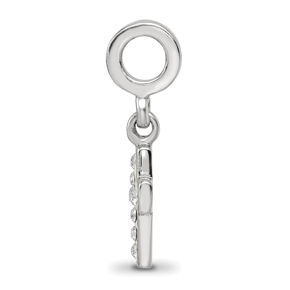 Sterling Silver Reflections Clear Preciosa Crystal Cross Dangle Bead