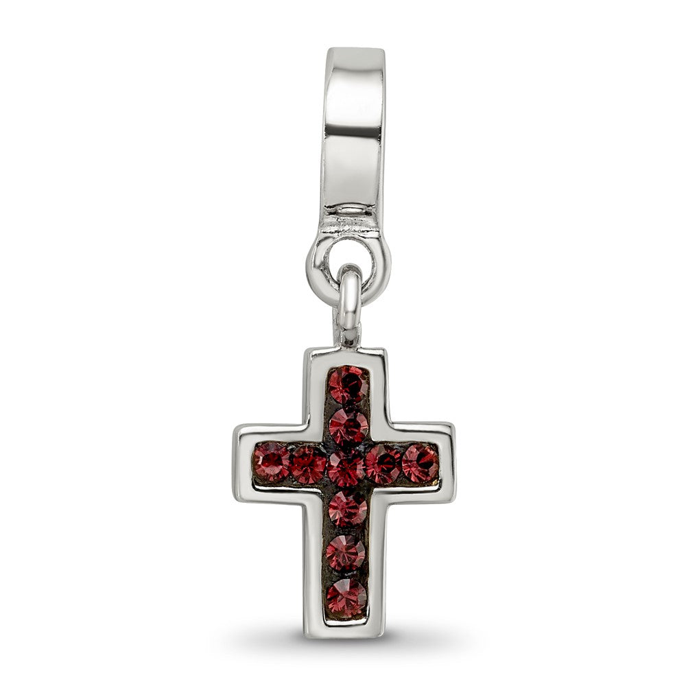 Sterling Silver Reflections Preciosa Crystal Cross Dangle Bead