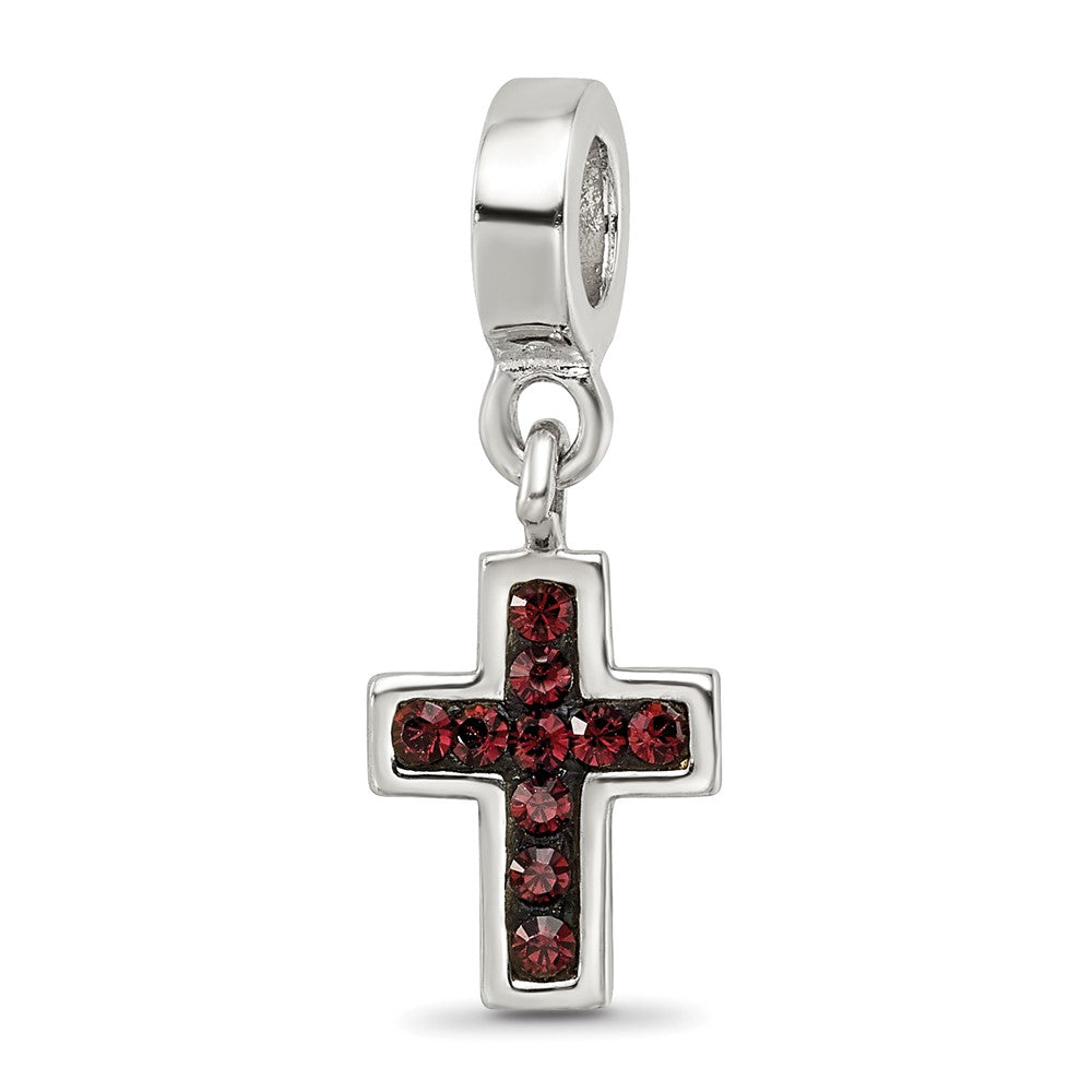 Sterling Silver Reflections Preciosa Crystal Cross Dangle Bead