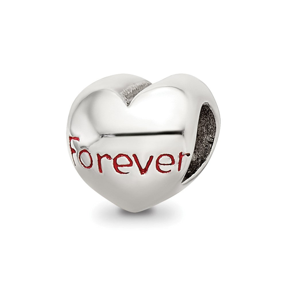 Sterling Silver Reflections Enameled Forever Heart Bead