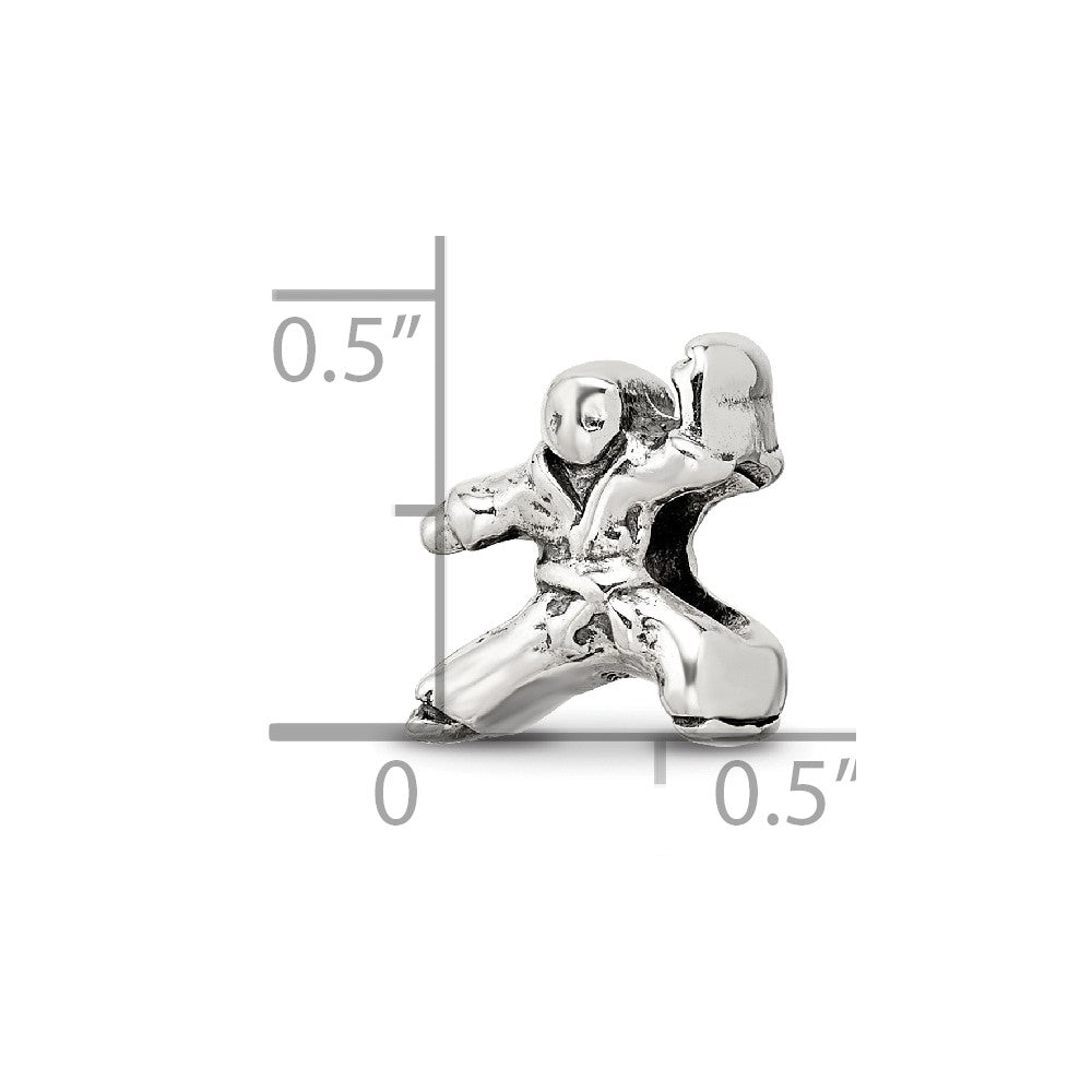 Sterling Silver Reflections Karate Person Bead