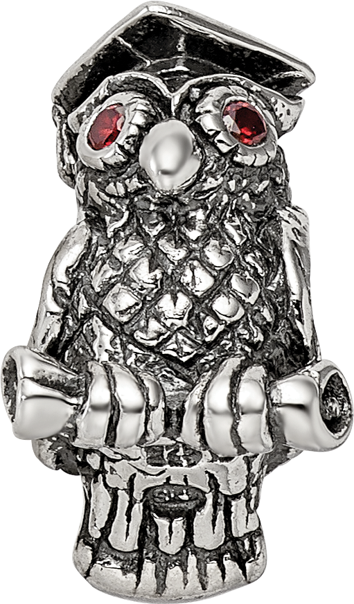 Sterling Silver Reflections Wise Owl Bead Size: 11.82MM X 8.18MM