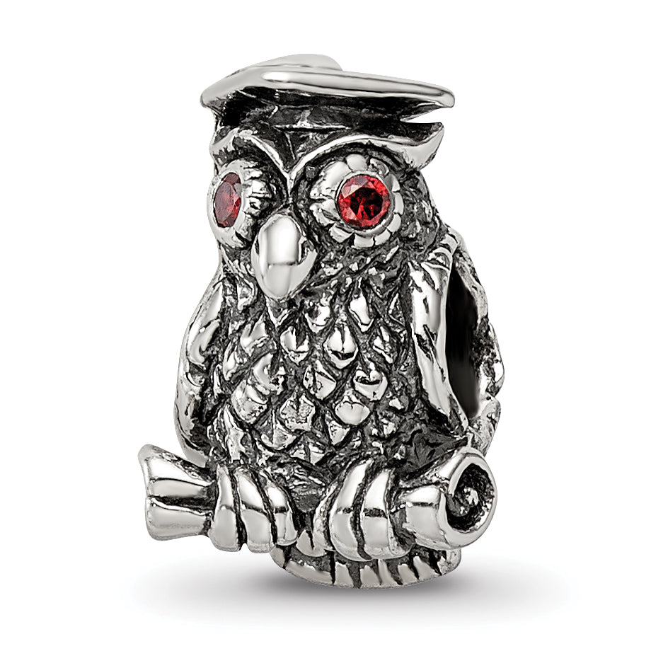 Sterling Silver Reflections Wise Owl Bead Size: 11.82MM X 8.18MM
