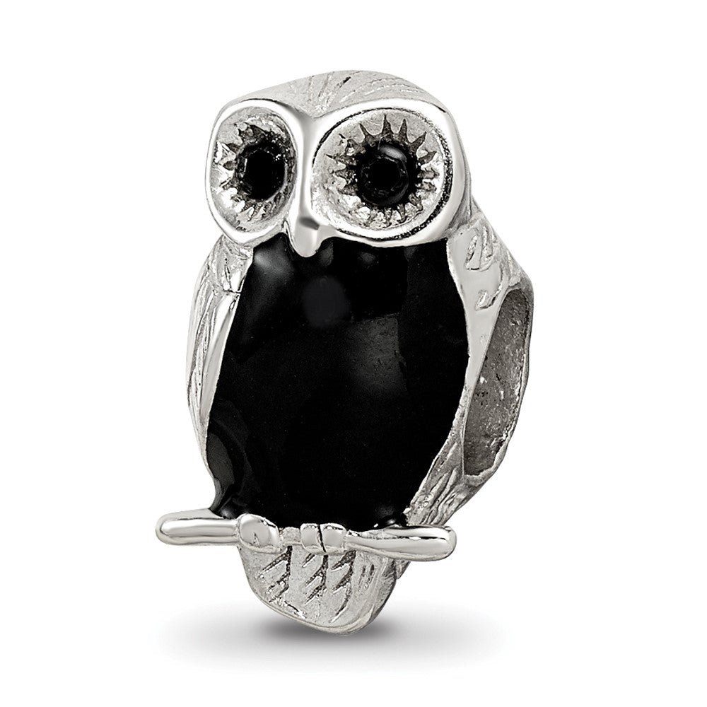 Sterling Silver Reflections Enameled Wise Owl Bead