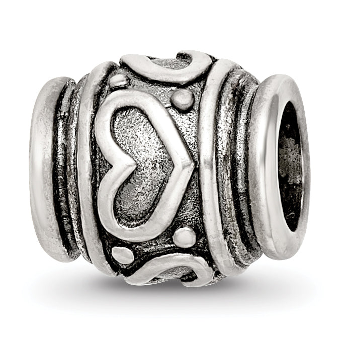 Sterling Silver Reflections Heart Bead Size: 8.18MM X 8.18MM