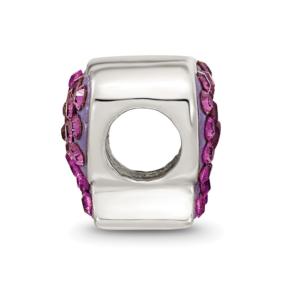 Sterling Silver Reflections Purple Preciosa Crystal Butterfly Bead