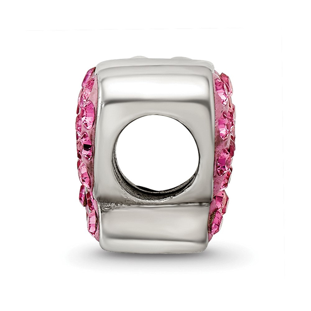 Sterling Silver Reflections Pink Preciosa Crystal Butterfly Bead