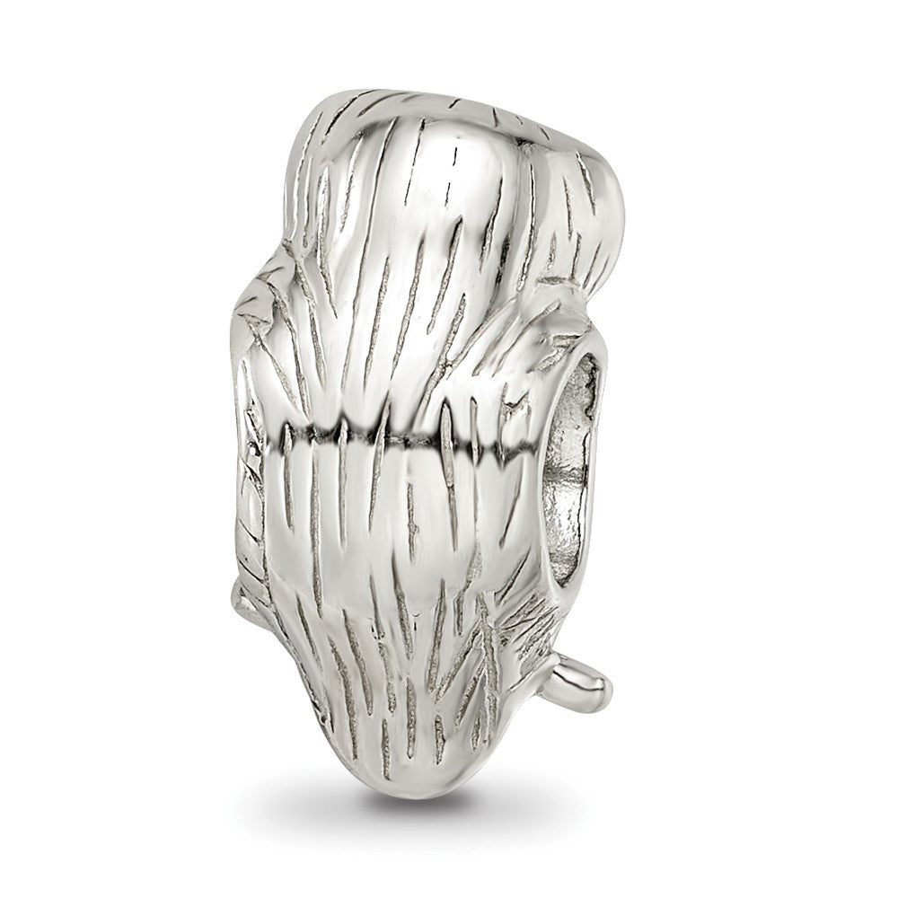 Sterling Silver Reflections Brown Enameled Wise Owl Bead