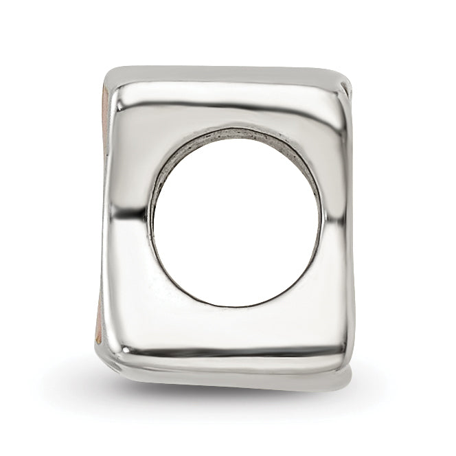 Sterling Silver Reflections Enameled Ireland Flag Bead Size: 7.27MM X 10MM