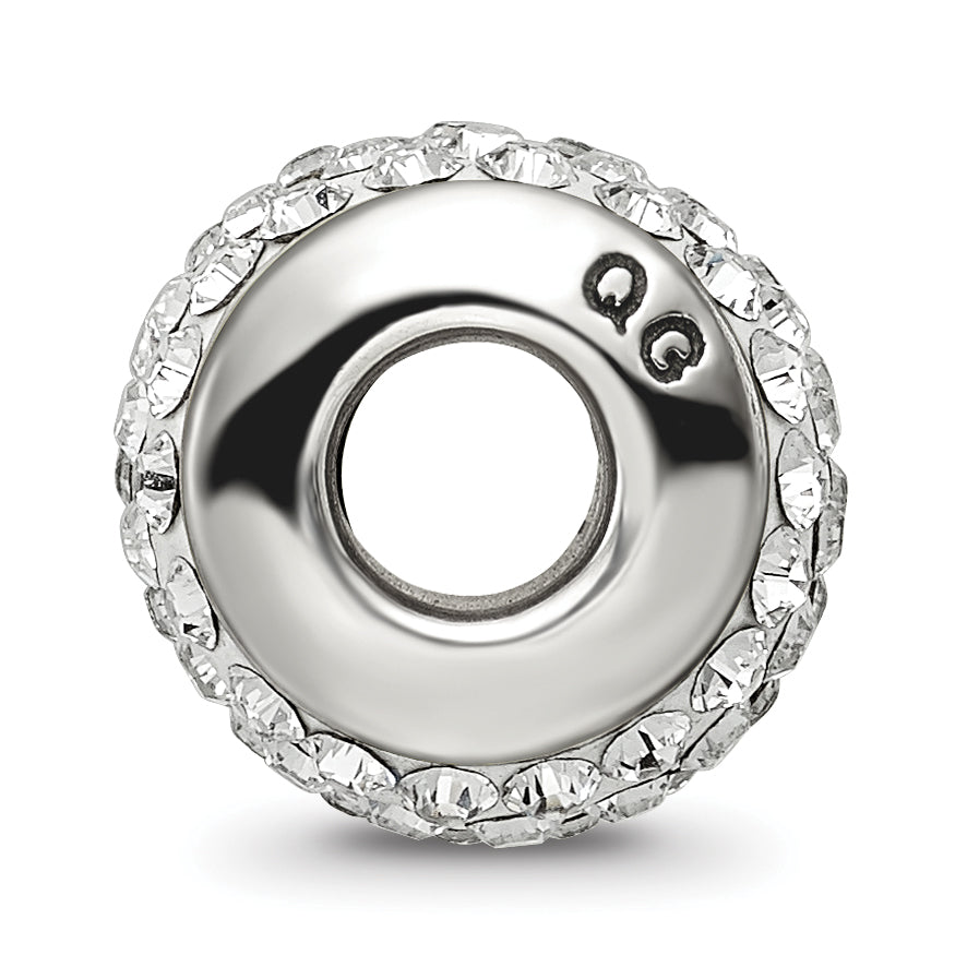 Sterling Silver Reflections White Full Preciosa Crystal Bead Size: 12.73MM X 8.18MM