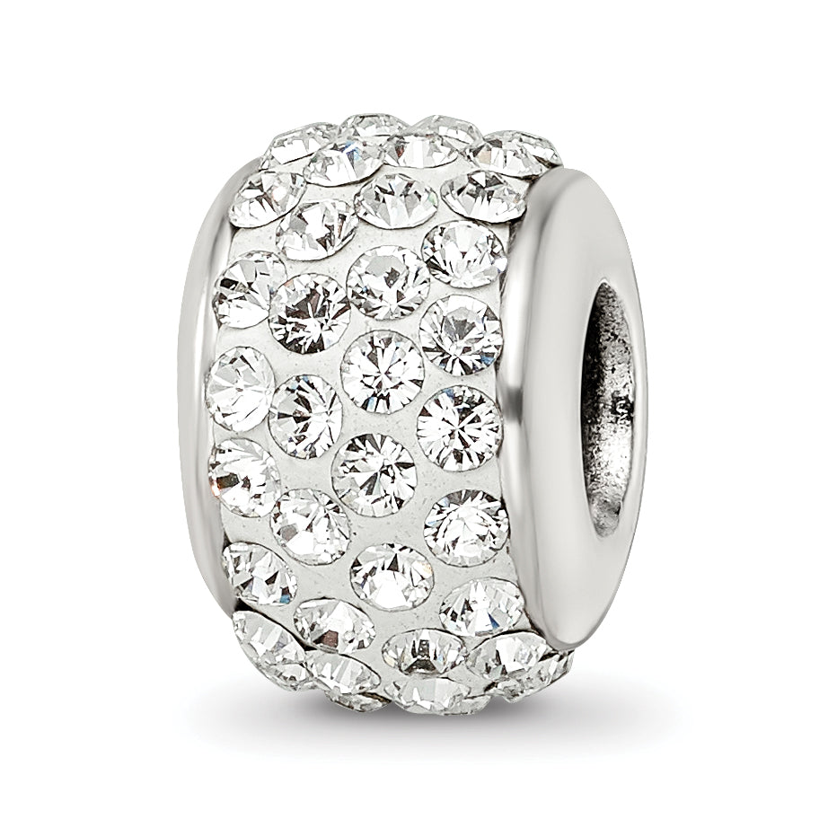 Sterling Silver Reflections White Full Preciosa Crystal Bead Size: 12.73MM X 8.18MM