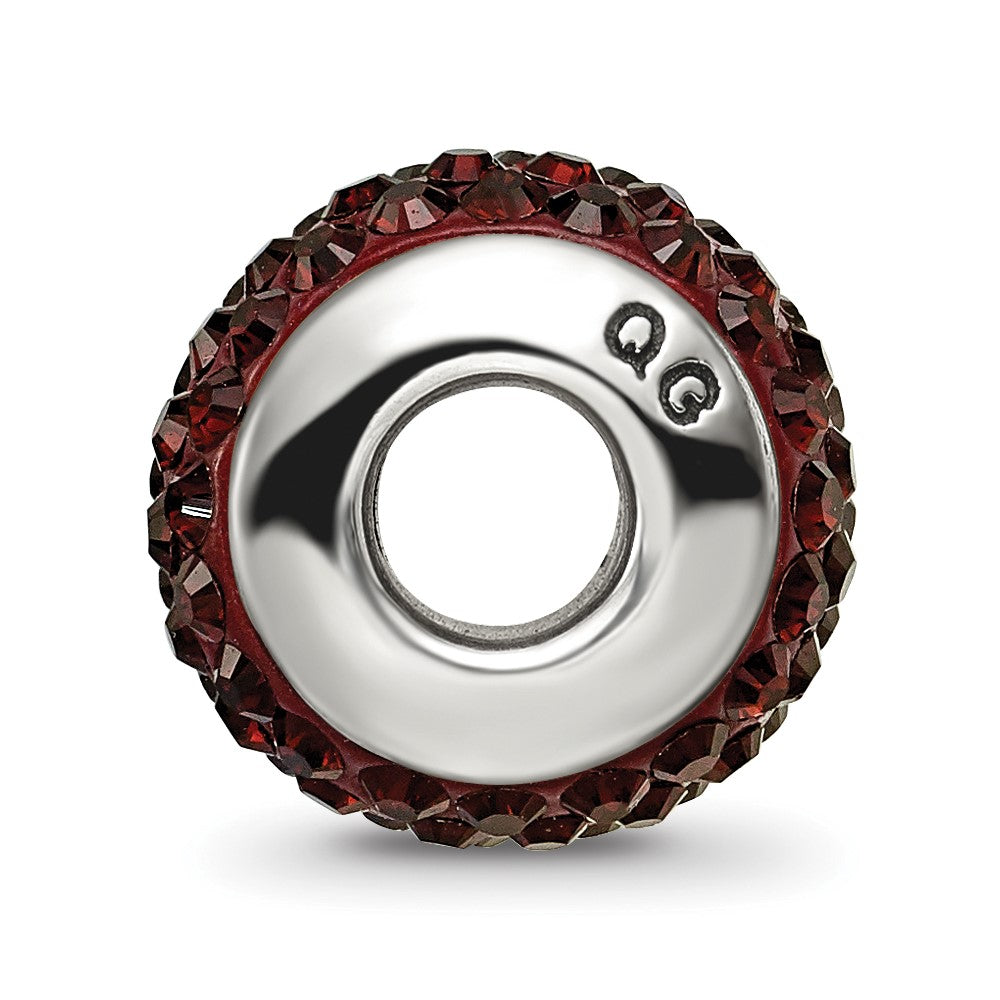 Sterling Silver Reflections Brown Full Preciosa Crystal Bead