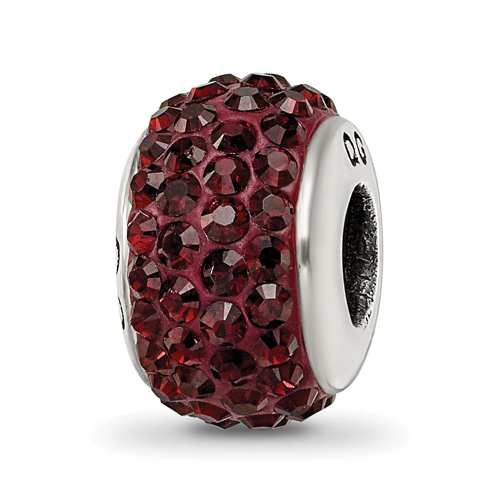 Sterling Silver Reflections Brown Full Preciosa Crystal Bead