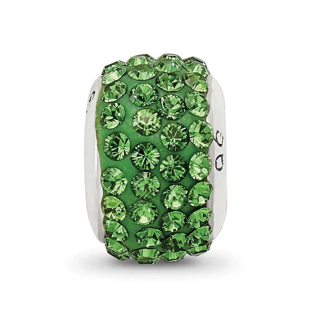 Sterling Silver Reflections Green Full Preciosa Crystal Bead