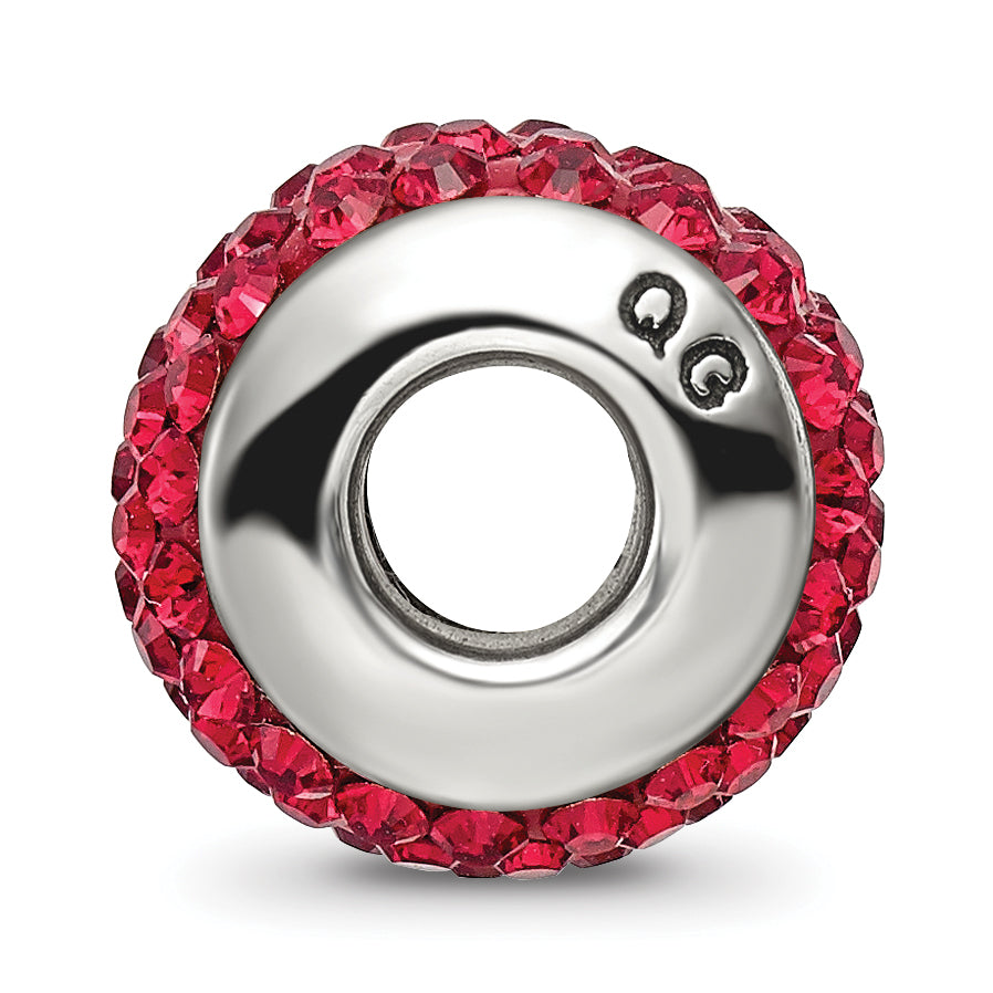 Sterling Silver Reflections Scarlet Full Preciosa Crystal Bead Size: 12.73MM X 8.18MM