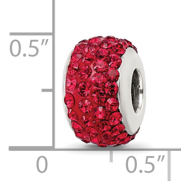 Sterling Silver Reflections Scarlet Full Preciosa Crystal Bead Size: 12.73MM X 8.18MM