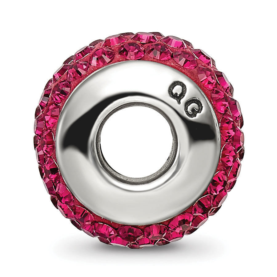 Sterling Silver Reflections Maroon Full Preciosa Crystal Bead Size: 12.73MM X 8.18MM