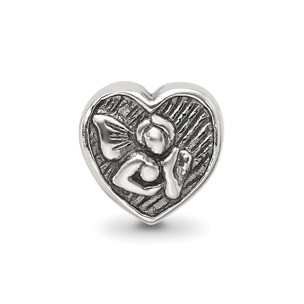 Sterling Silver Reflections Angel Heart Bead