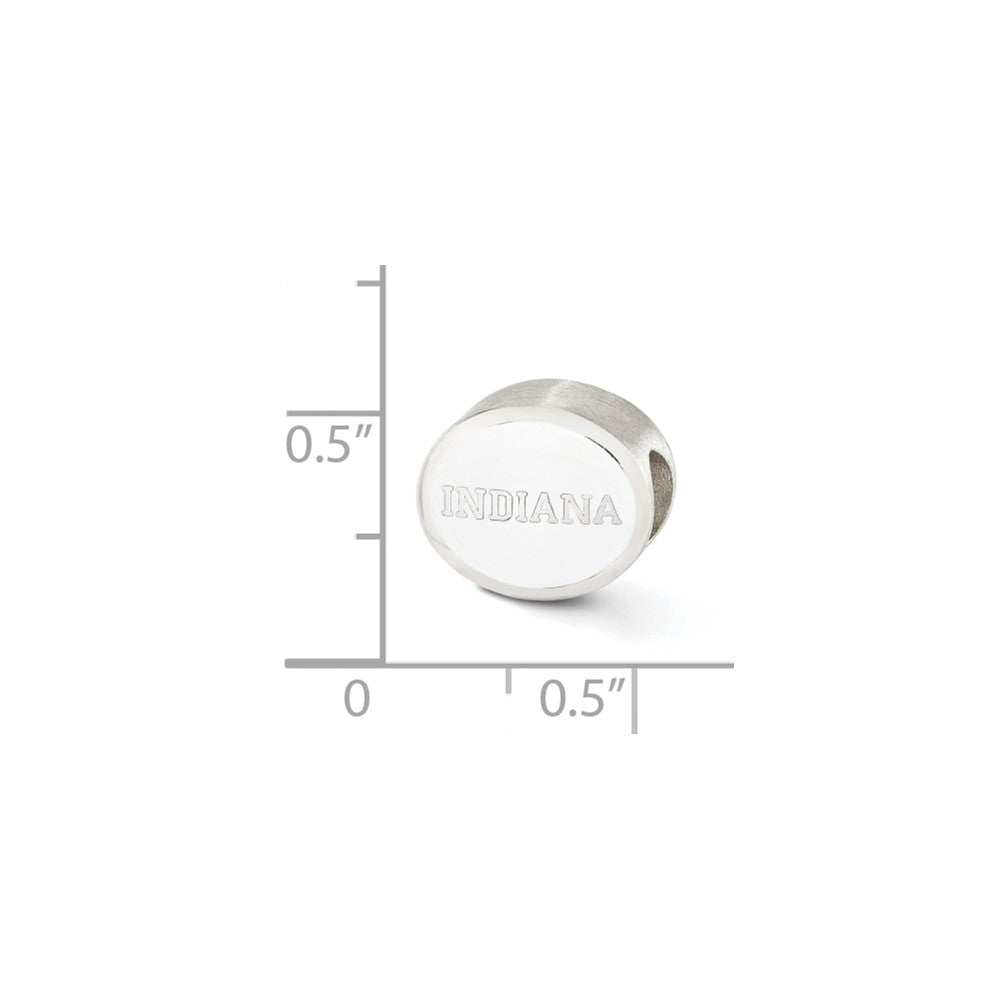 Sterling Silver Enameled Indiana University Collegiate Bead