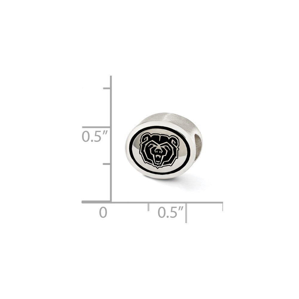 Sterling Silver Antiqued Missouri State University Collegiate Bead