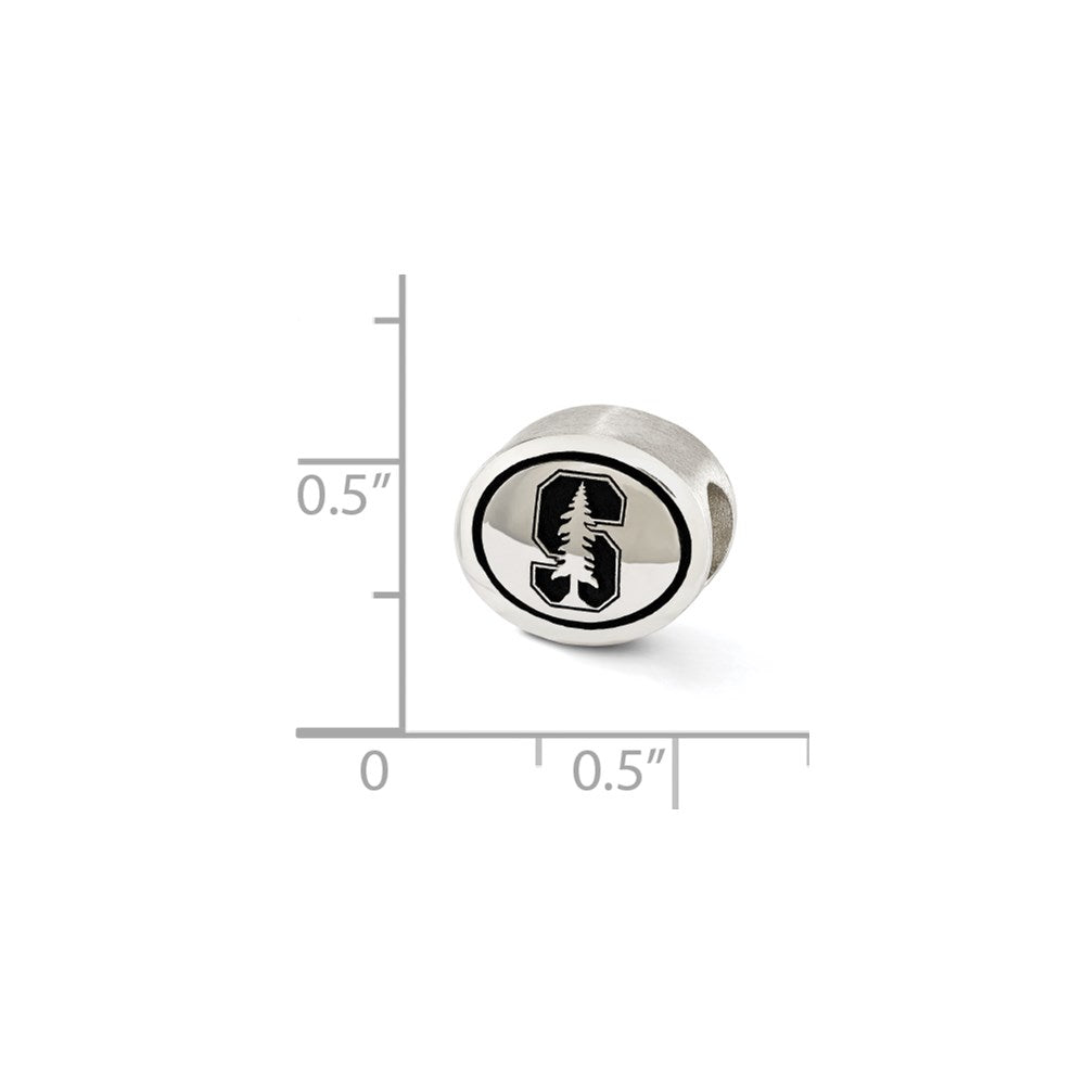Sterling Silver Antiqued Stanford University Collegiate Bead