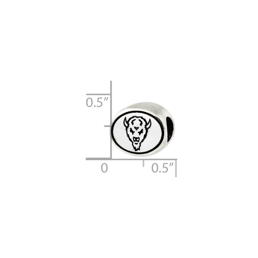 Sterling Silver Antiqued Marshall University Collegiate Bead