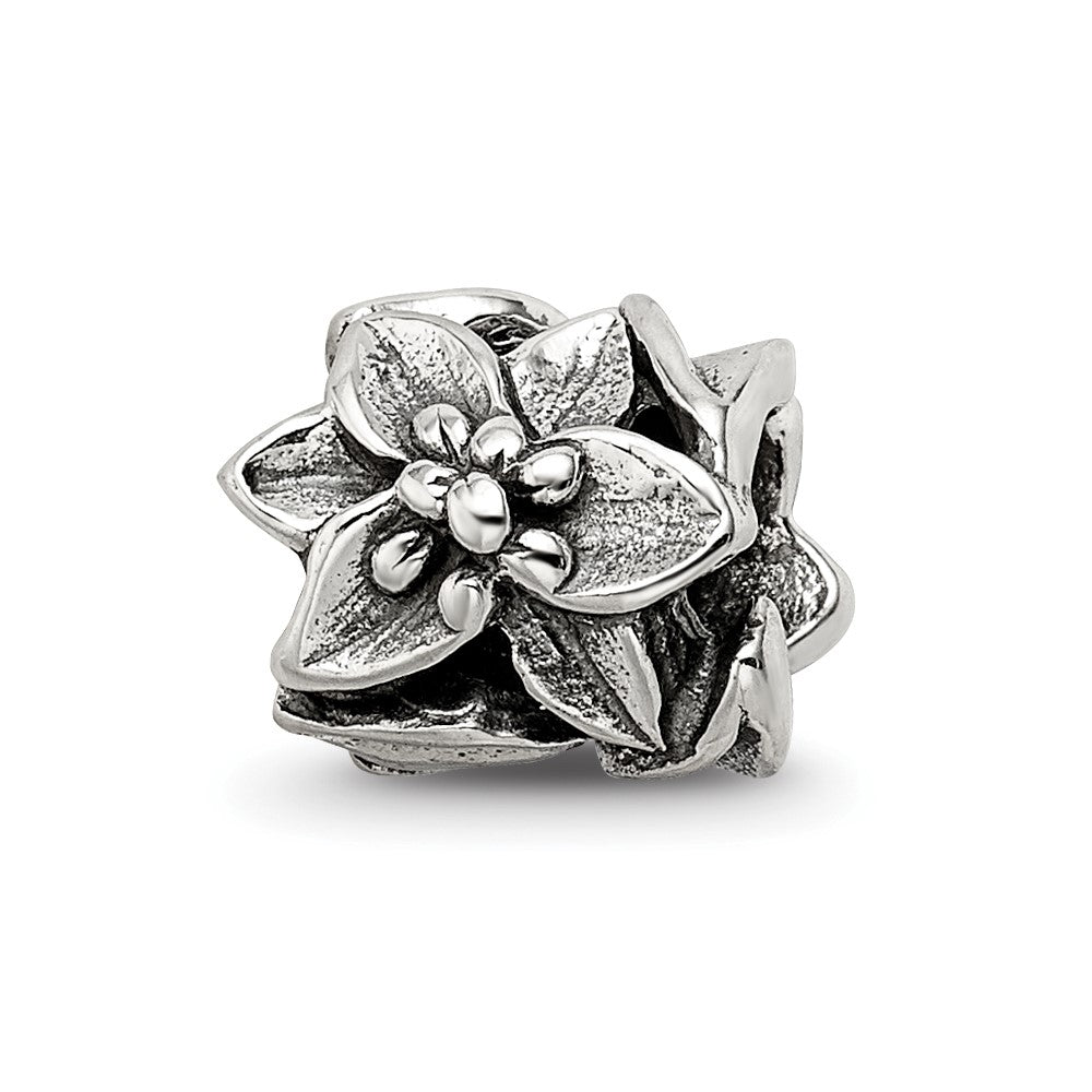 Sterling Silver Reflections Plumeria Floral Bead