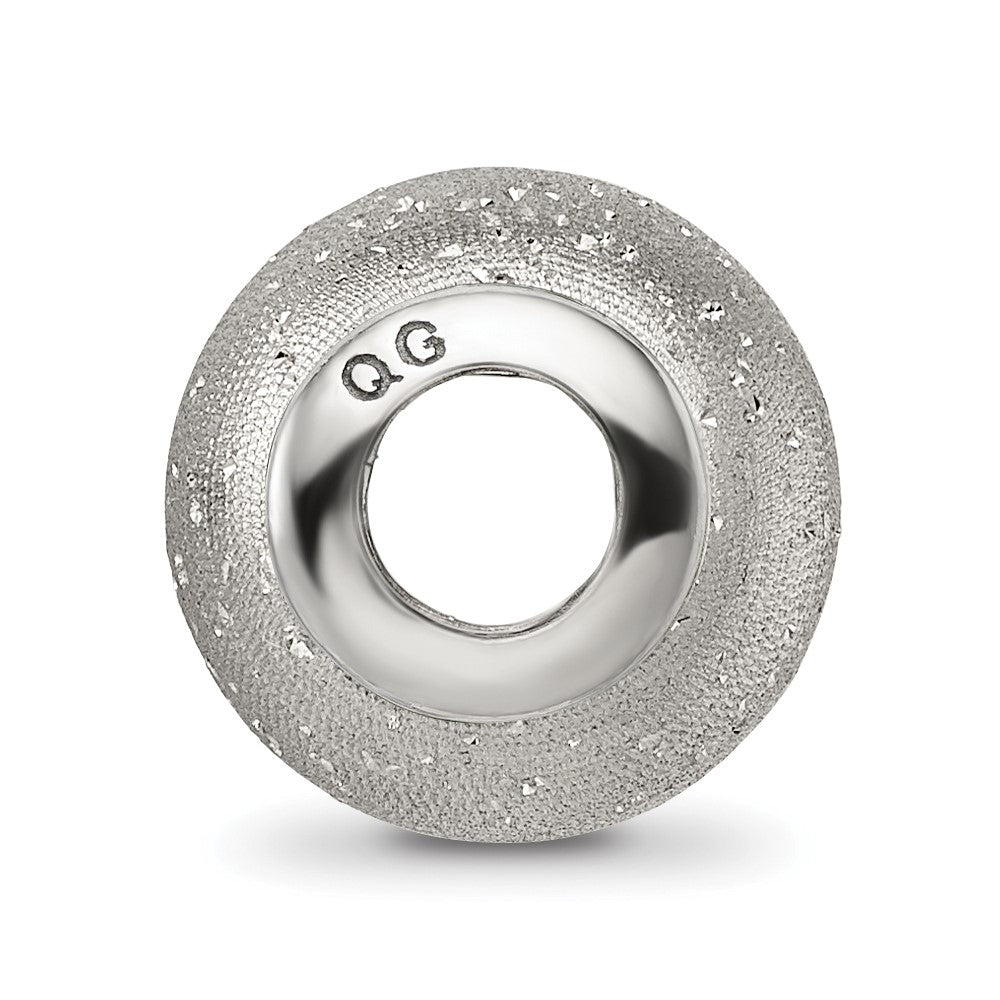 Sterling Silver Reflections Grey Laser Cut Bead