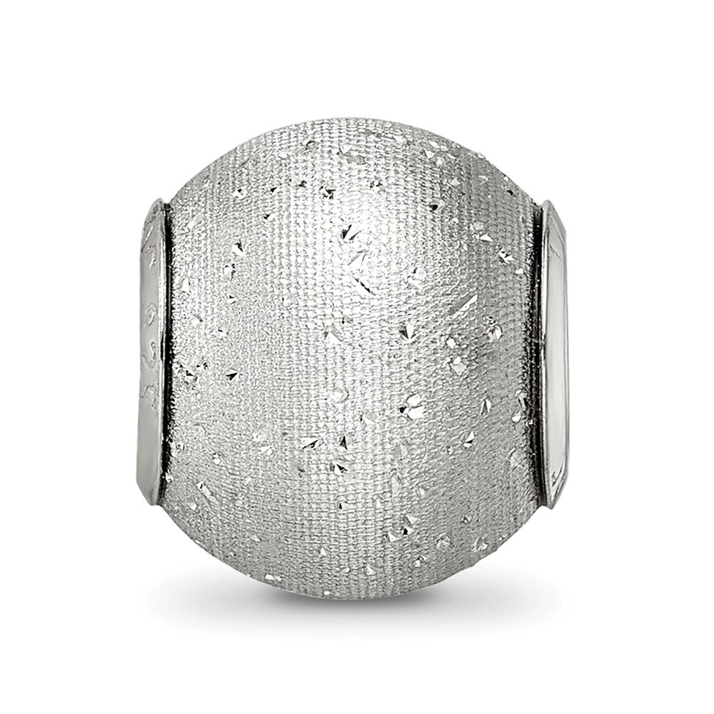 Sterling Silver Reflections Grey Laser Cut Bead