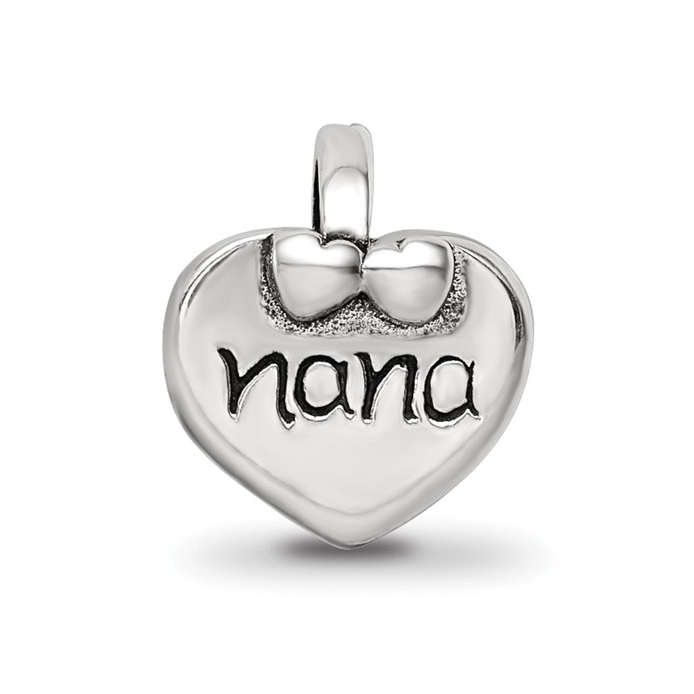 Sterling Silver Reflections Nana Heart Bead