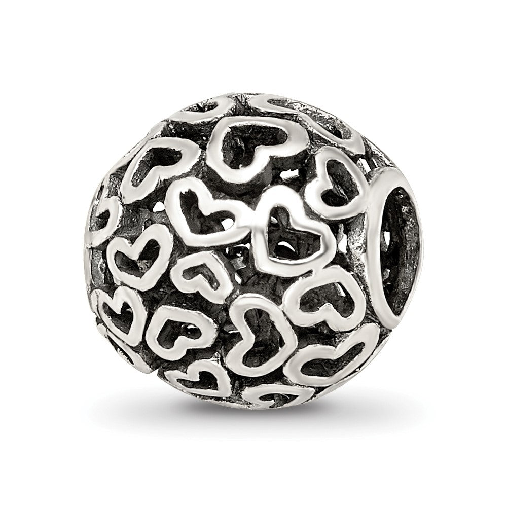 Sterling Silver Reflections Hearts Bali Bead