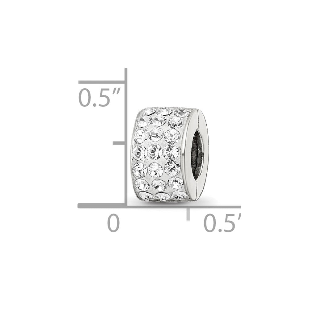 Sterling Silver Reflections Clear Preciosa Crystal Bead