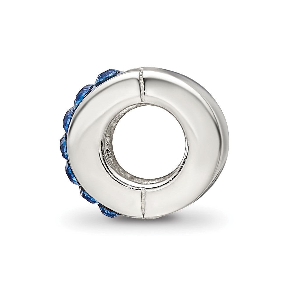 Sterling Silver Reflections Blue Preciosa Crystal Bead