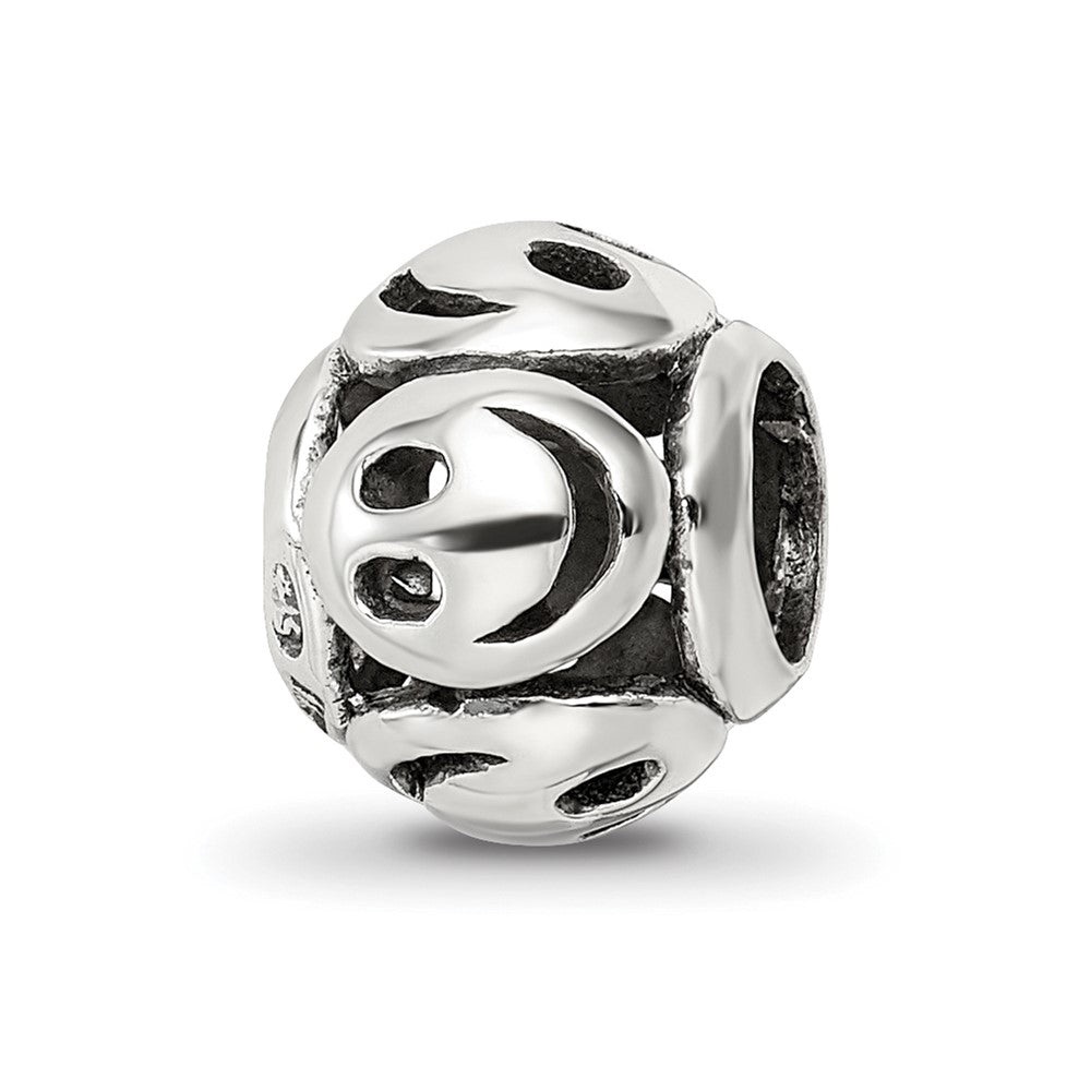 Sterling Silver Reflections Smiley Faces Bead