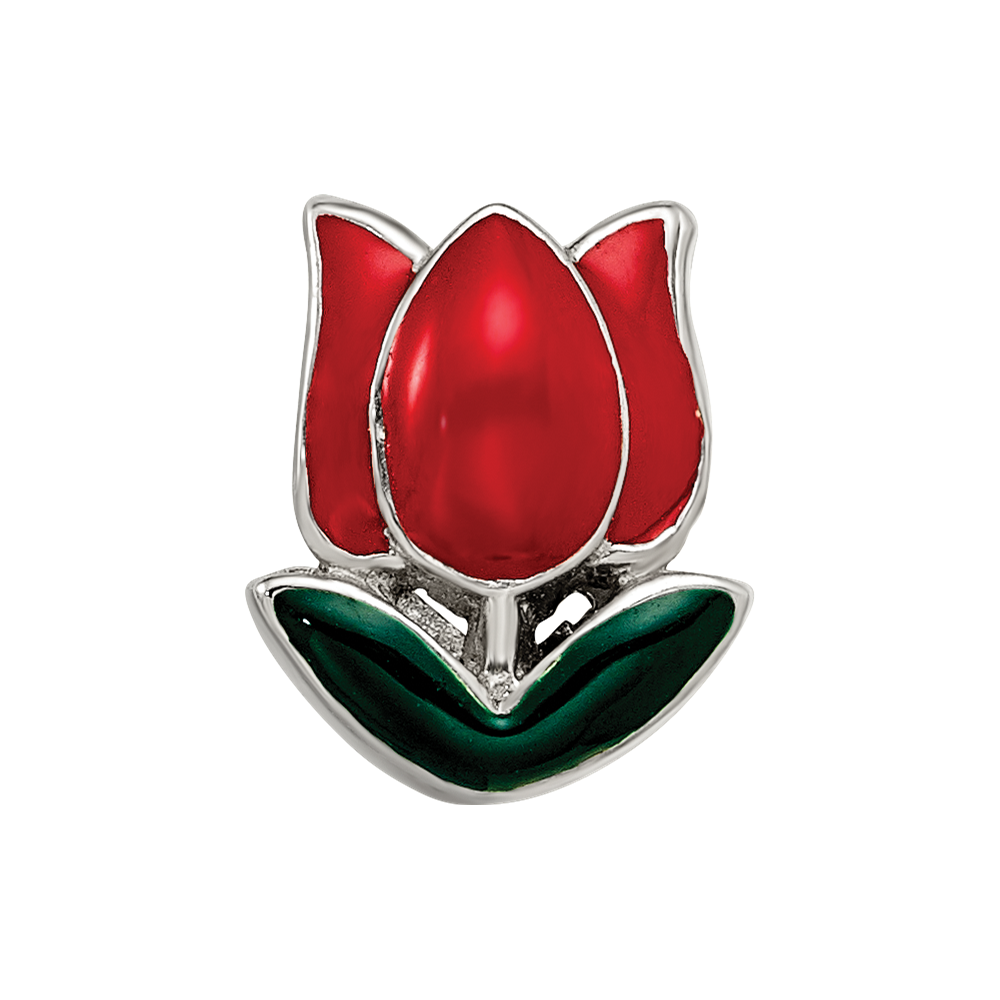 Sterling Silver Reflections Enameled Tulip Bead