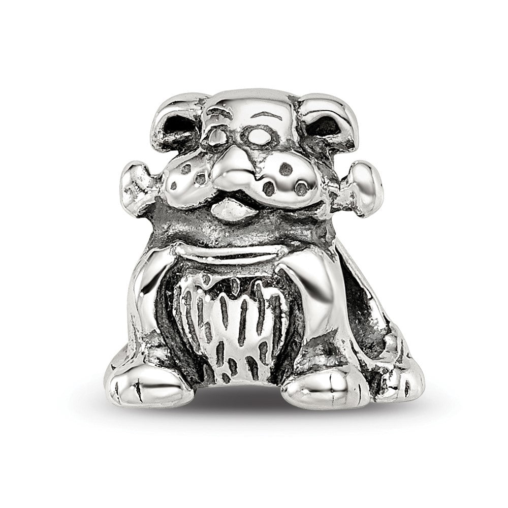 Sterling Silver Reflections Dog with Bone Bead