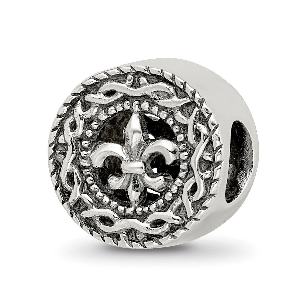 Sterling Silver Reflections Fleur de lis Bead