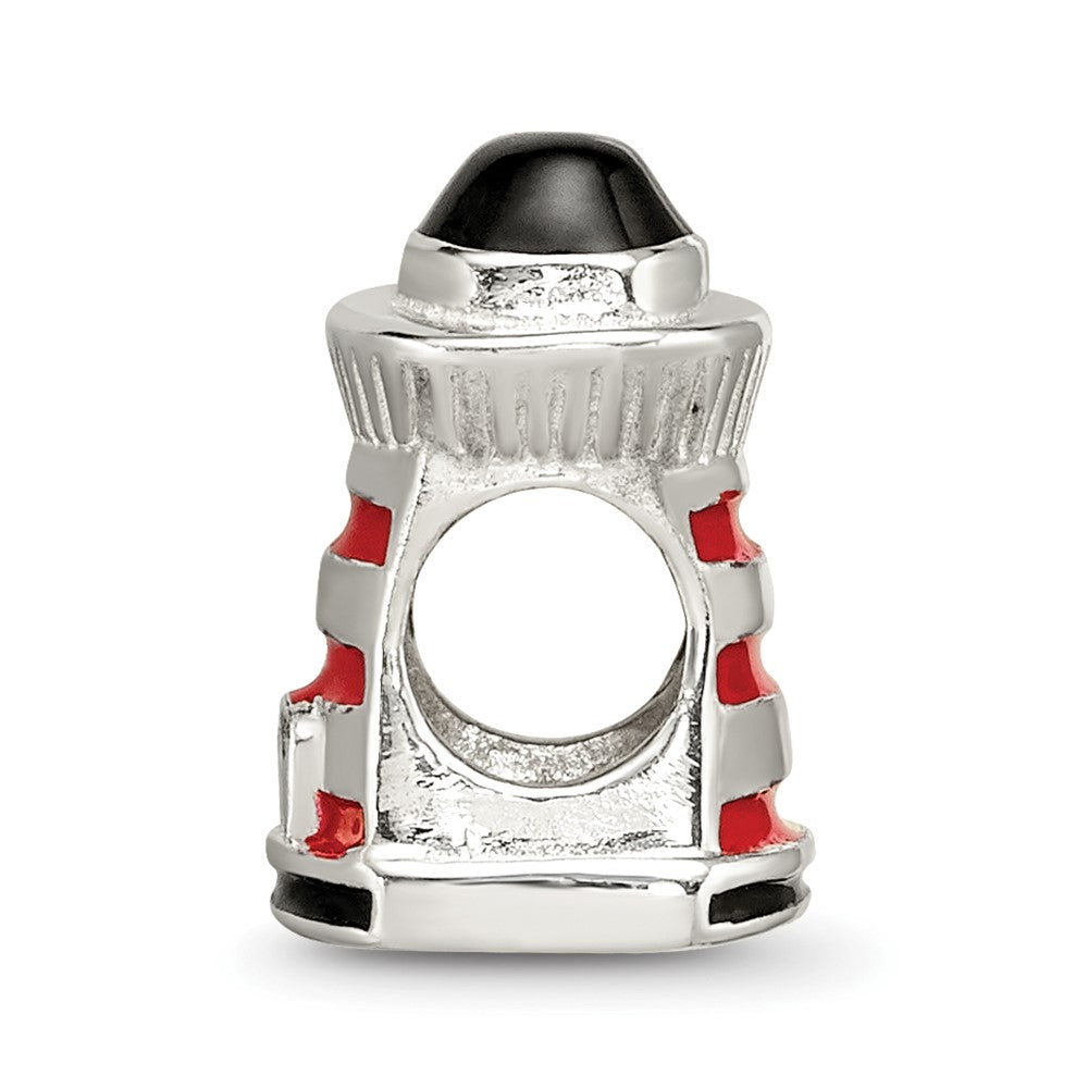 Sterling Silver Reflections Enameled Lighthouse Bead