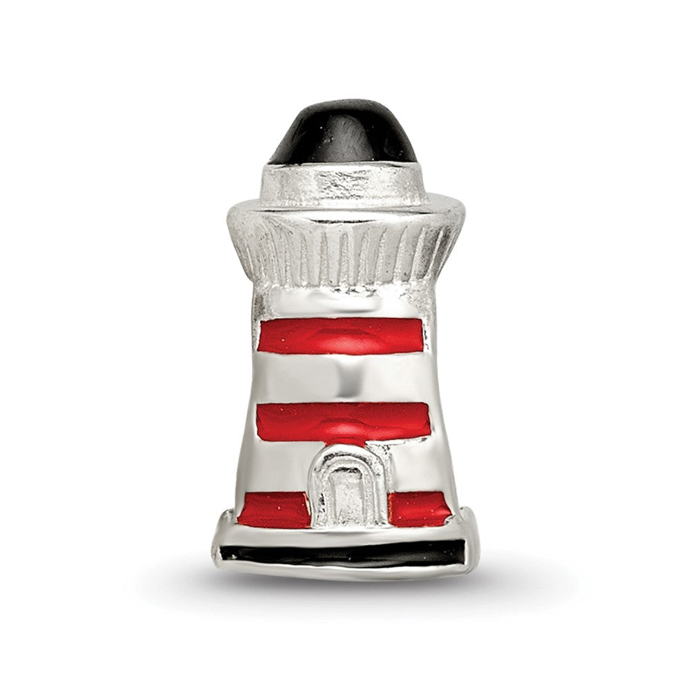 Sterling Silver Reflections Enameled Lighthouse Bead