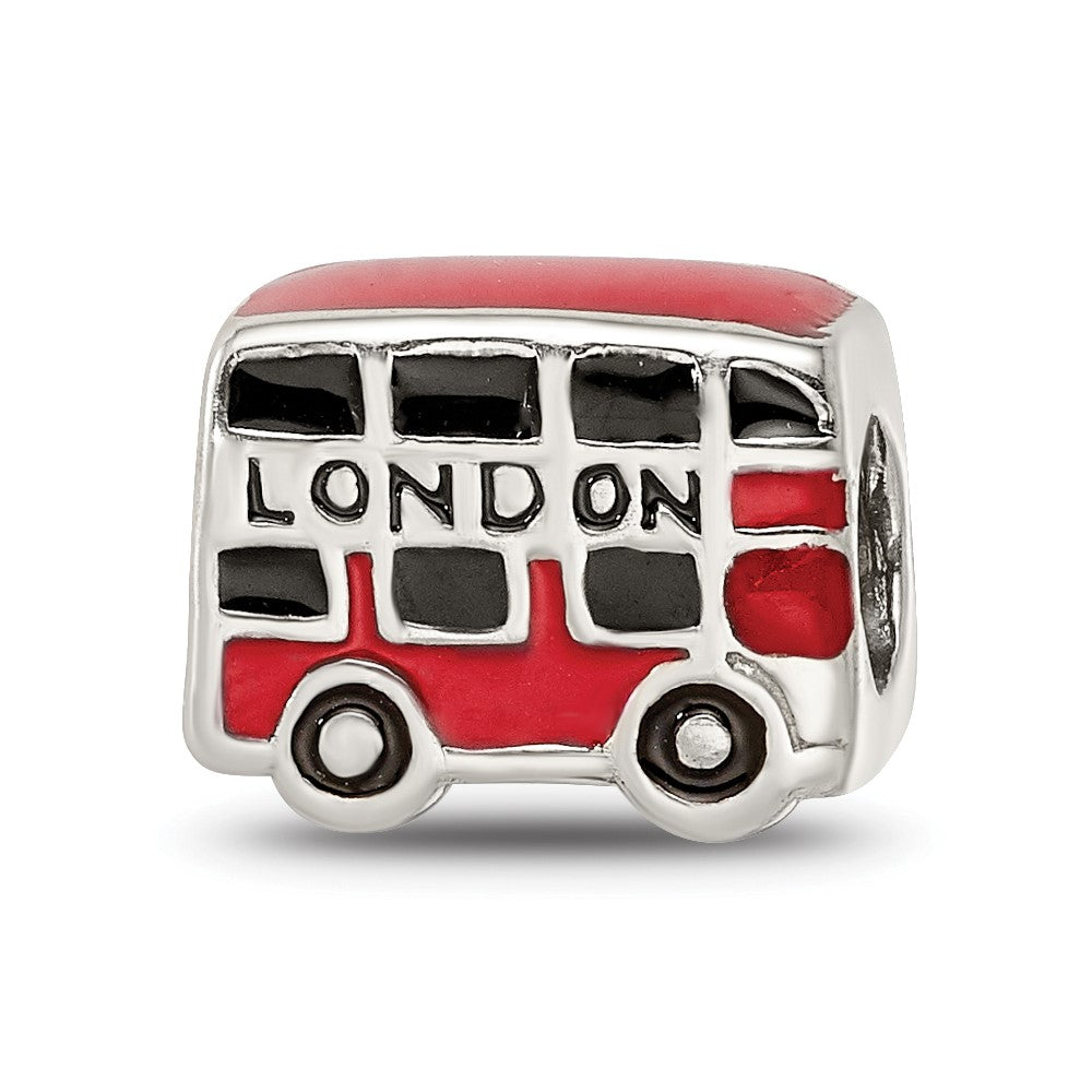 Sterling Silver Reflections Enamel London Double Decker Bus Bead