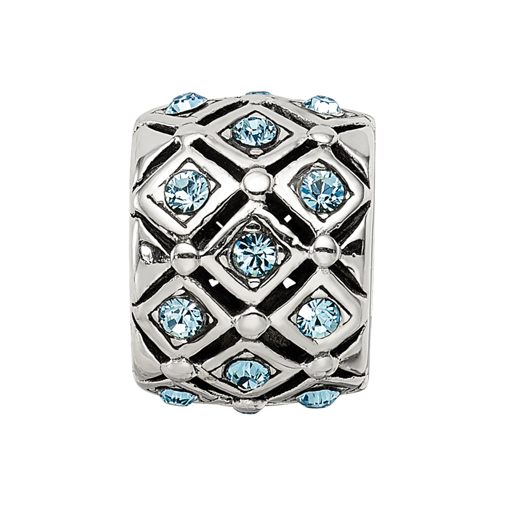 Sterling Silver Reflections March Preciosa Crystal Bead