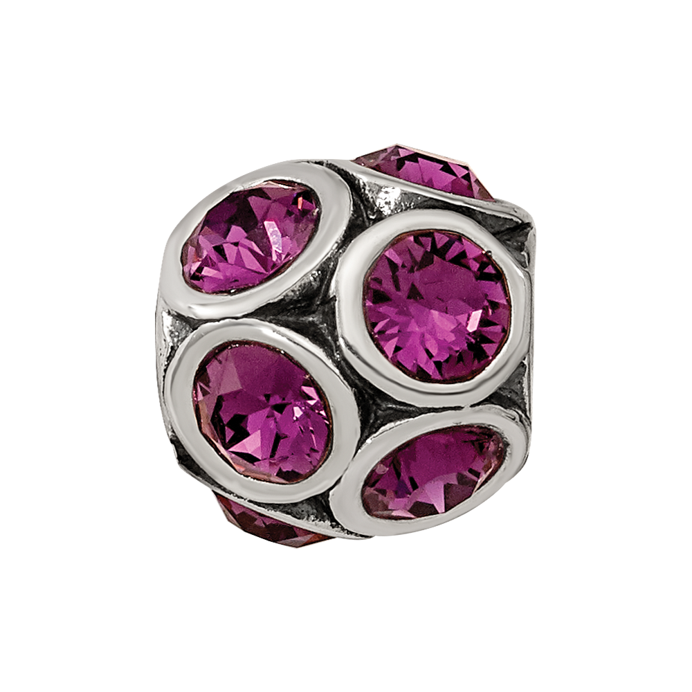 Sterling Silver Reflections February Preciosa Crystal Bead