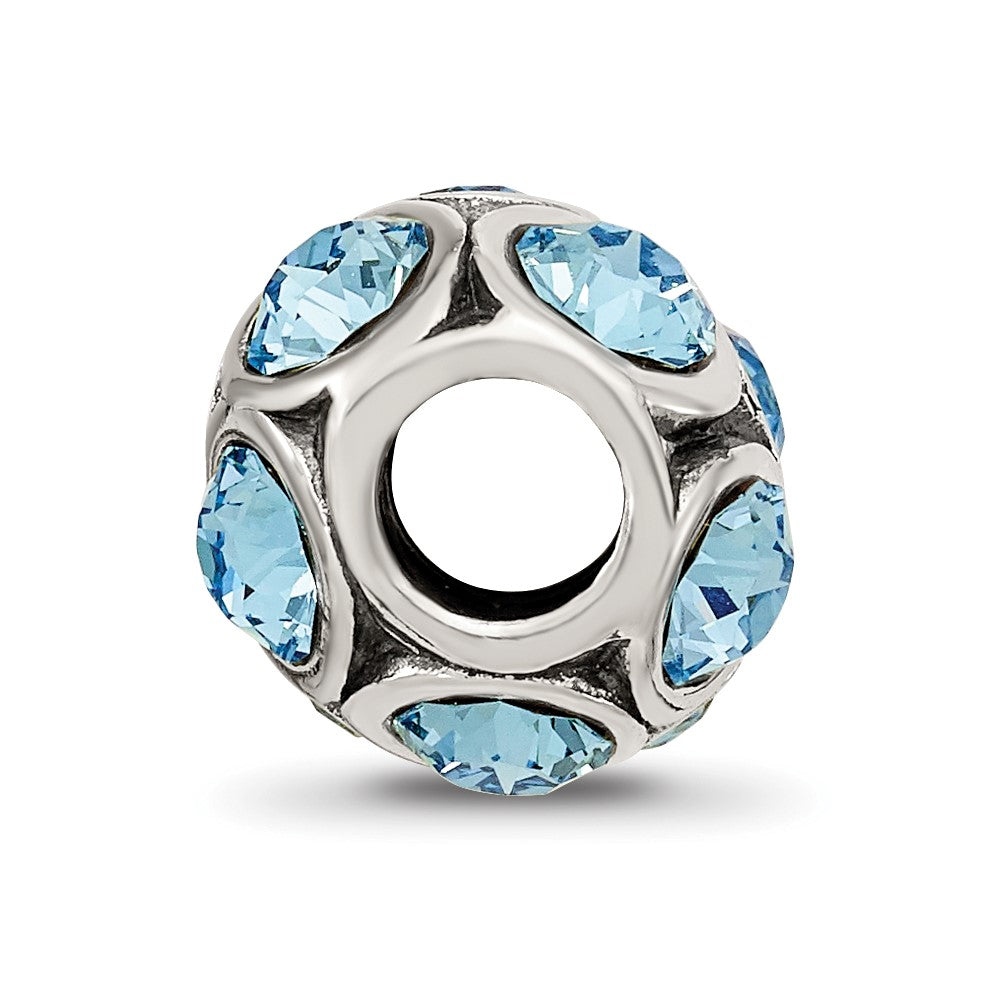 Sterling Silver Reflections March Preciosa Crystal Bead